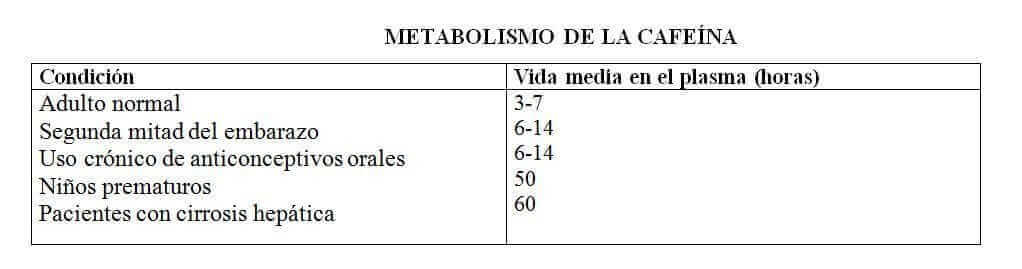 Metabolismo de la cafeina