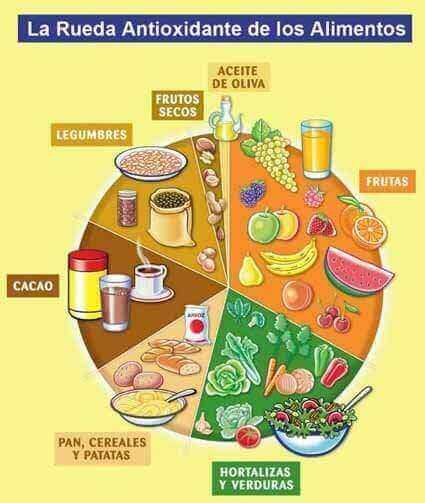 rueda de antioxidantes