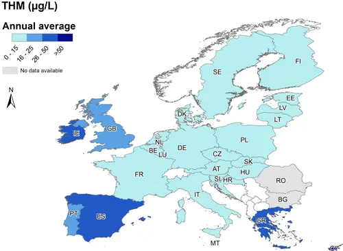 Cáncer de vejiga en España y trihalometanos